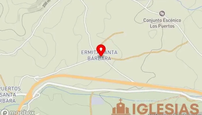 mapa de Ermita de Santa Bárbara Iglesia en Cartagena