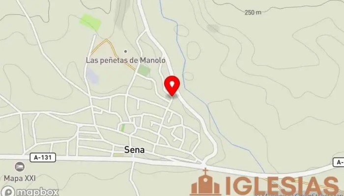 mapa de Ermita de Santa Cruz Capilla en Sena