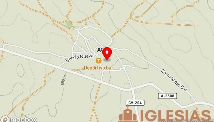 mapa de Ermita de Santa Elena Iglesia en Atea