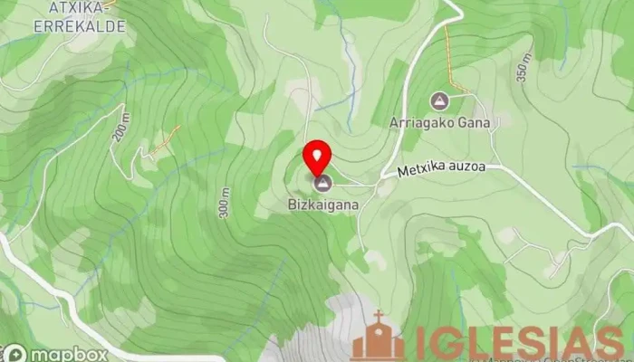 mapa de Ermita de Santa Gurutze Iglesia en Biscay