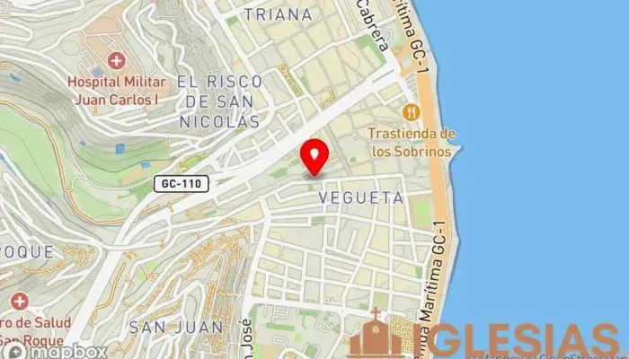 mapa de Ermita del Espiritu Santo Iglesia en Las Palmas de Gran Canaria