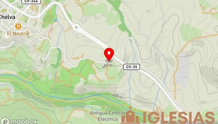 mapa de Ermita del Loreto Iglesia en Chelva