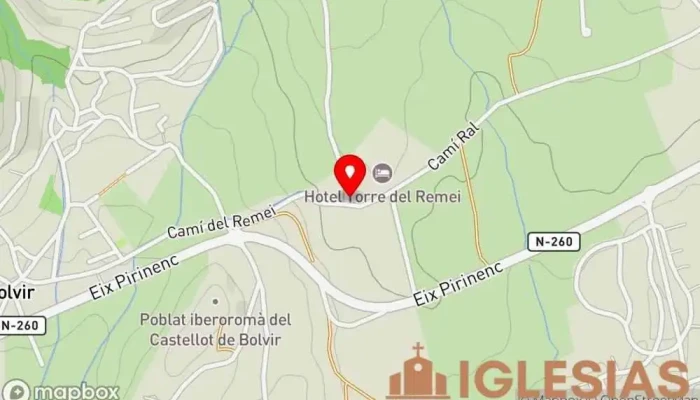 mapa de Ermita del Remei Capilla en Bolvir
