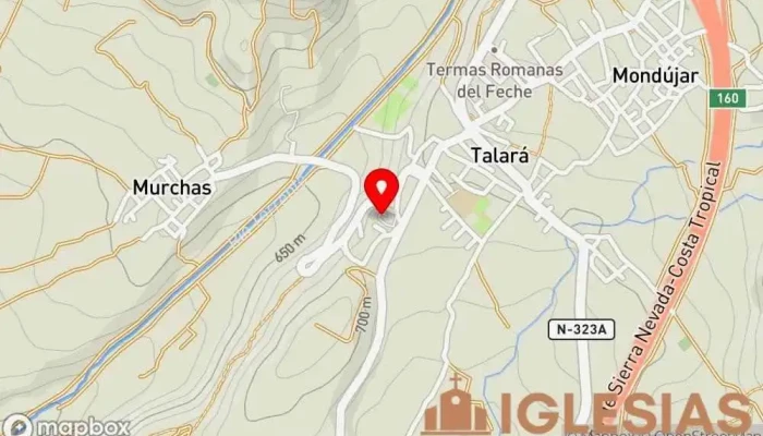 mapa de Ermita del Santo Cristo de Talará Capilla en Lecrín