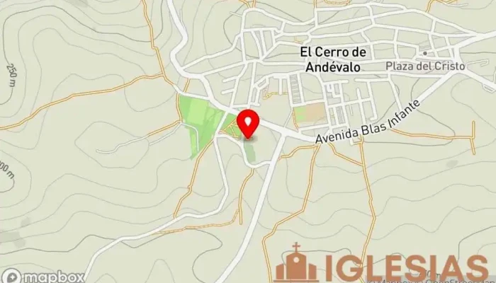 mapa de Ermita Virgen de Los Dolores Capilla en El Cerro de Andévalo