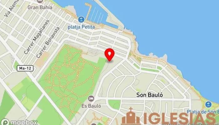 mapa de Església de Ca'n Picafort Iglesia en Can Picafort