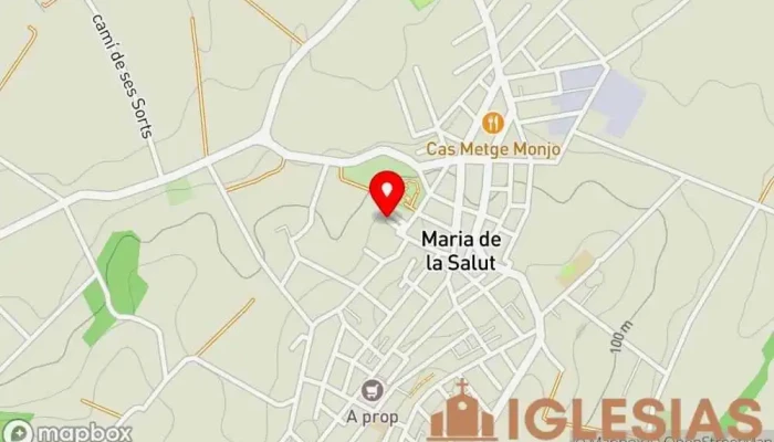 mapa de Església de la Mare de Déu de la Salut Iglesia católica en Maria de la Salut