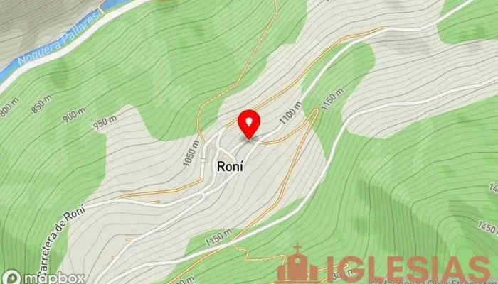 mapa de Església de Sant Cristòfol de Roní Iglesia en Roní