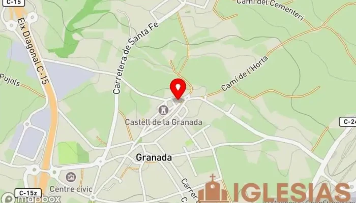 mapa de Església de Sant Cristòfol Iglesia católica en La Granada