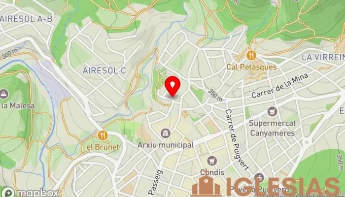 mapa de Església de Sant Esteve Iglesia católica en Castellar del Vallès