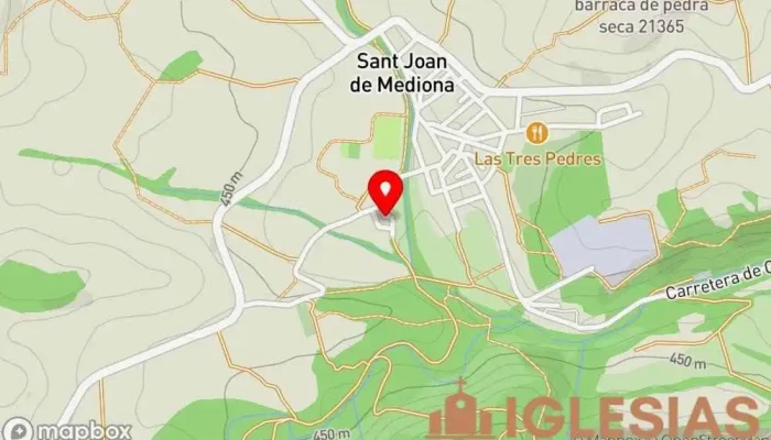 mapa de Església de Sant Joan de Mediona Iglesia en Sant Joan de Mediona
