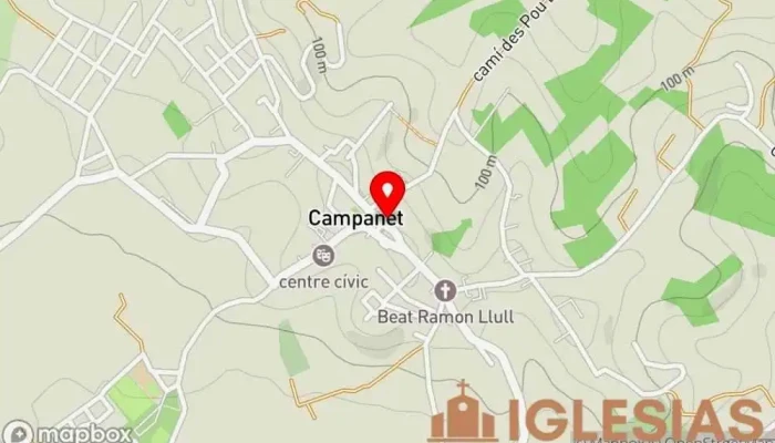 mapa de Església de Sant Miquel de Campanet Iglesia en Campanet