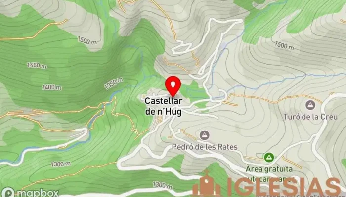 mapa de Església de Santa Maria Iglesia católica en Castellar de n'Hug