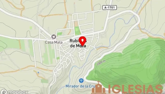 mapa de Ex-Colegiata de Santa María la Mayor Parroquia en Rubielos de Mora
