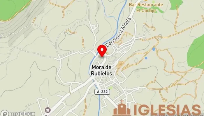 mapa de Ex-Colegiata de Santa María Iglesia católica en Mora de Rubielos