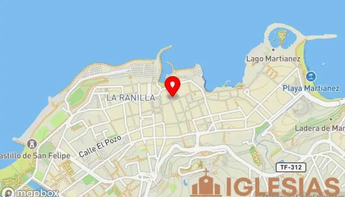 mapa de Hermitage de Saint Jean Baptiste Iglesia en Puerto de la Cruz
