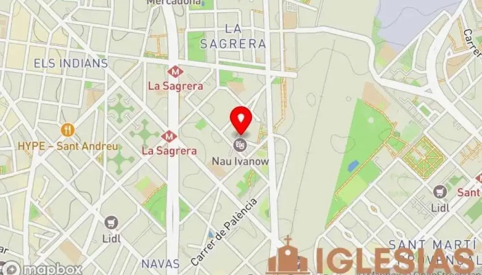 mapa de Iglesia Avivamiento Barcelona Iglesia en Barcelona