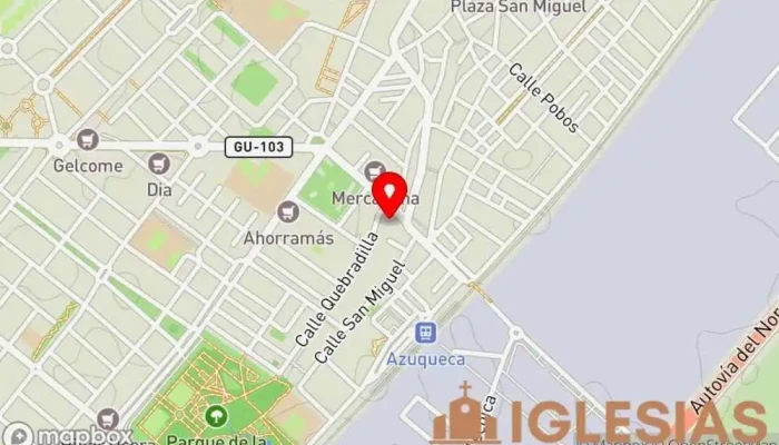 mapa de Iglesia Bautista de Azuqueca Iglesia evangélica en Azuqueca de Henares