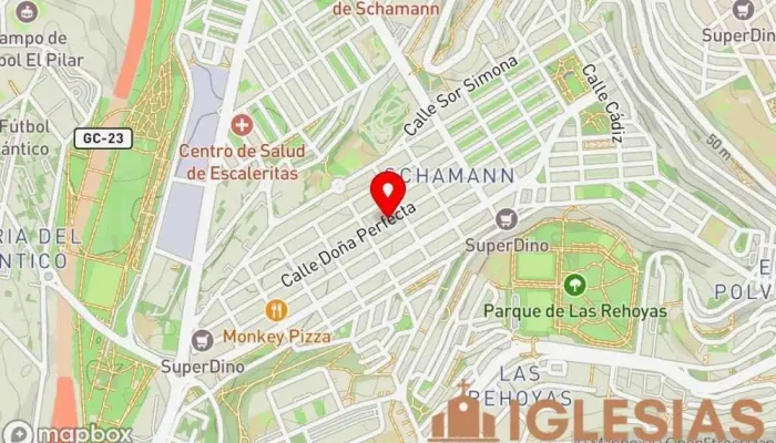 mapa de Iglesia Cristiana Evangélica de Ciudad Alta Iglesia evangélica en Las Palmas de Gran Canaria