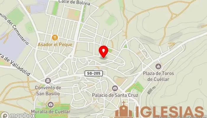 mapa de Iglesia Cristiana Evangélica en Cuéllar Iglesia en Cuéllar