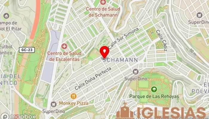 mapa de IGLESIA CRISTIANA TRANSFORMACIÓN CANARIAS Iglesia evangélica en Las Palmas de Gran Canaria