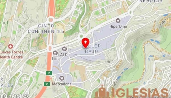 mapa de Iglesia Cuerpo de Cristo Iglesia evangélica en Las Palmas de Gran Canaria