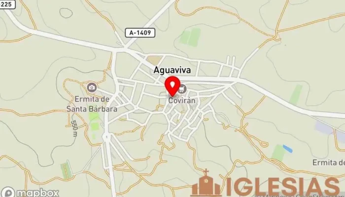 mapa de Iglesia de aguaviva Iglesia en Aguaviva