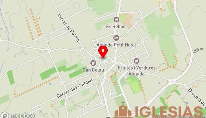 mapa de Iglesia de Algaida Iglesia en Algaida