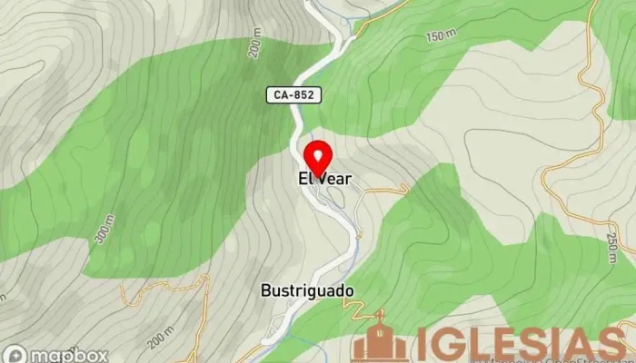 mapa de Iglesia de Bustriguado Iglesia en Bustriguado