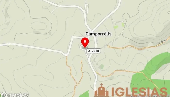mapa de Iglesia de Camporrélls Iglesia en Camporrélls