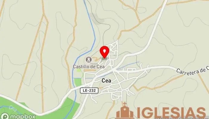 mapa de Iglesia de Cea Iglesia en Cea