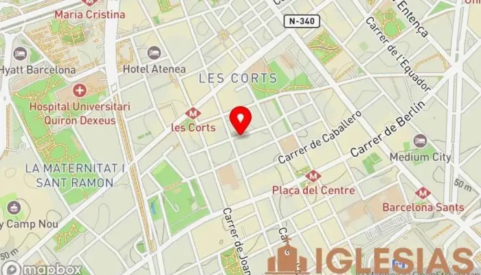 mapa de Iglesia de Dios Barcelona Iglesia pentecostal en Barcelona