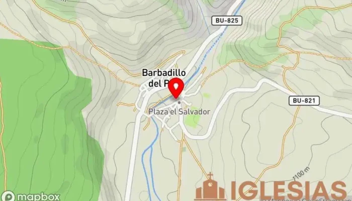 mapa de Iglesia de El Salvador Iglesia católica en Barbadillo del Pez