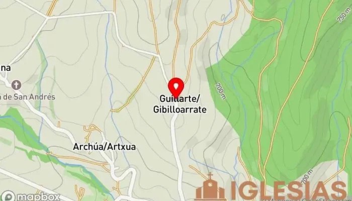 mapa de Iglesia de Guillarte Iglesia en Gillarte