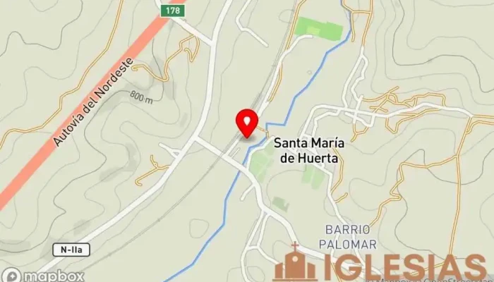 mapa de Iglesia de la Asunción de Nuestra Señora Parroquia en Santa María de Huerta