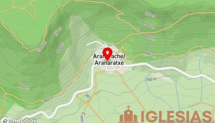 mapa de Iglesia de la Asunción Iglesia en Aranarache