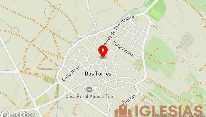mapa de Iglesia De La Asunción Iglesia católica en Dos Torres