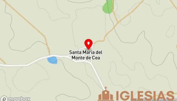 mapa de Iglesia de la Asunción Iglesia en Santa María del Monte de Cea