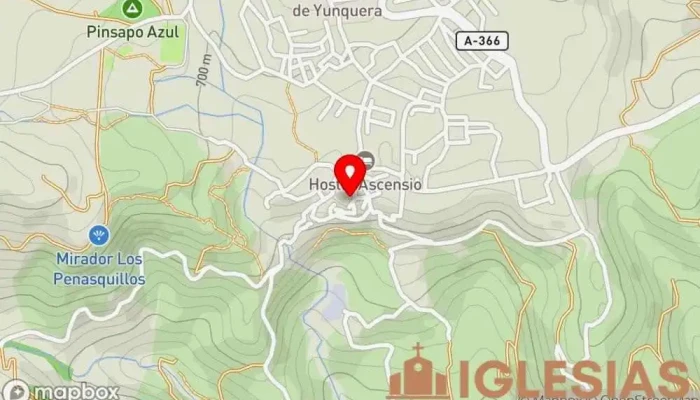 mapa de Iglesia de la Encarnación Iglesia en Yunquera