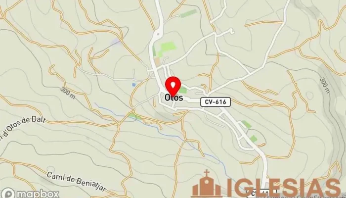 mapa de Iglesia de la Inmaculada Concepción Iglesia en Otos