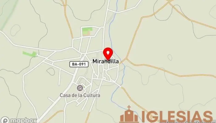 mapa de Iglesia de la Magdalena Iglesia en Mirandilla