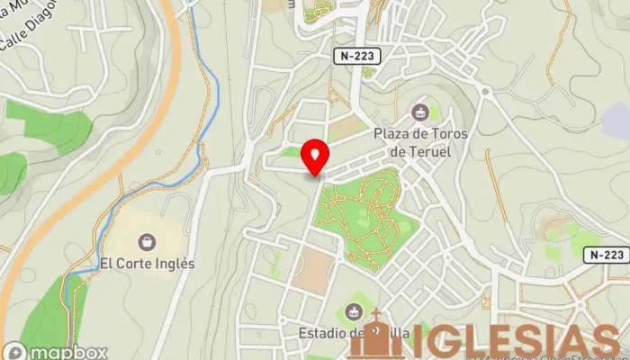 mapa de Iglesia de la Milagrosa - Los Paules de Teruel Iglesia en Teruel