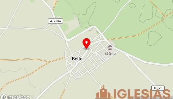 mapa de Iglesia de la Natividad de Nuestra Señora de Bello Iglesia en Bello