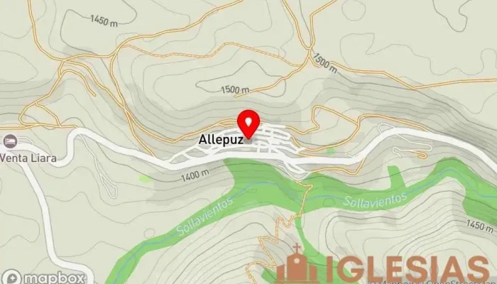 mapa de Iglesia de la Purificación Iglesia católica en Allepuz