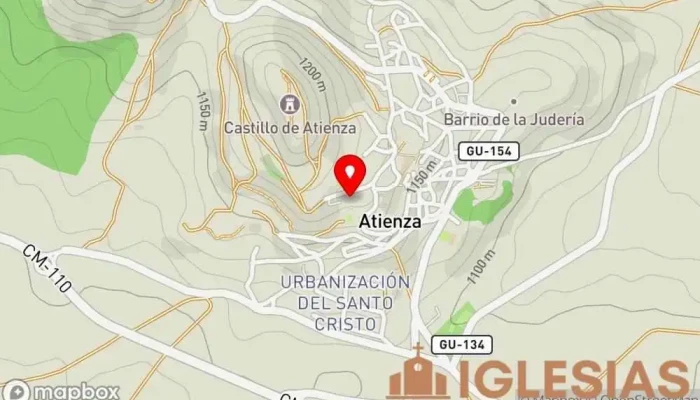 mapa de Iglesia de la Trinidad Iglesia en Atienza