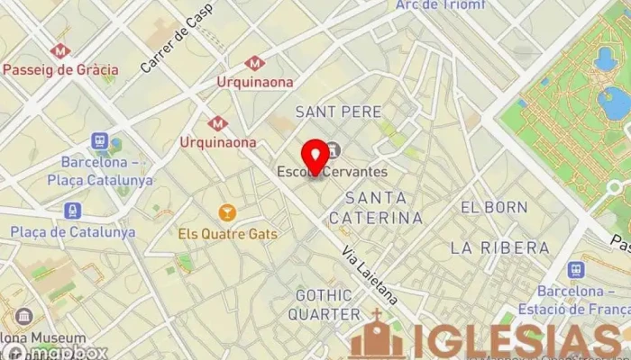 mapa de Iglesia de la Virgen de la Ayuda Iglesia católica en Barcelona