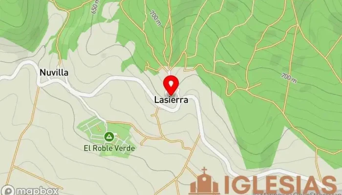 mapa de Iglesia de Lasierra Iglesia en Lasierra