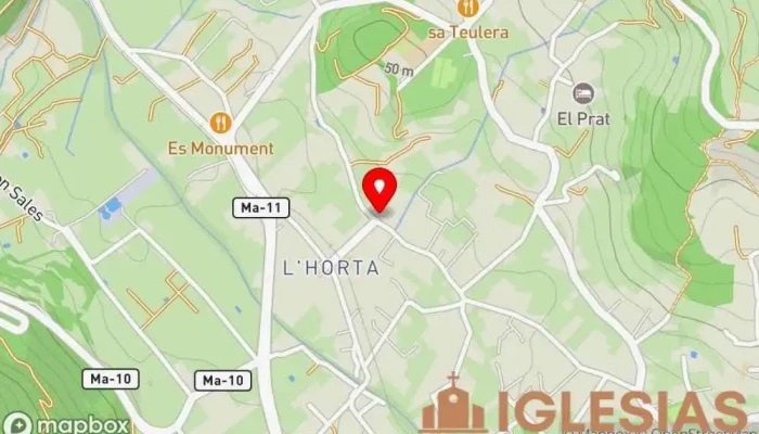 mapa de Iglesia de L'Horta Iglesia en Sóller