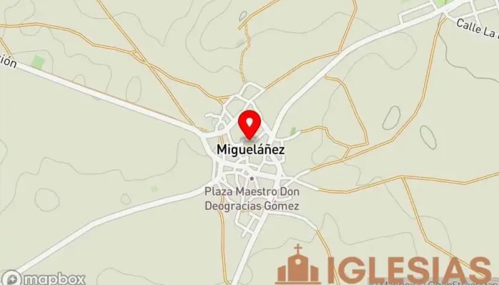 mapa de Iglesia de Nuestra Señora de la Asunción Iglesia católica en Migueláñez