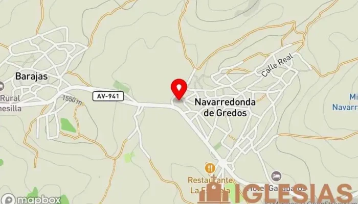mapa de Iglesia de Nuestra Señora de la Asunción Iglesia católica en Navarredonda de Gredos
